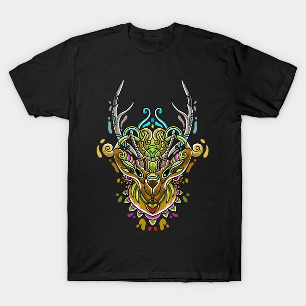 deer zentangle illustration T-Shirt by ReasArt